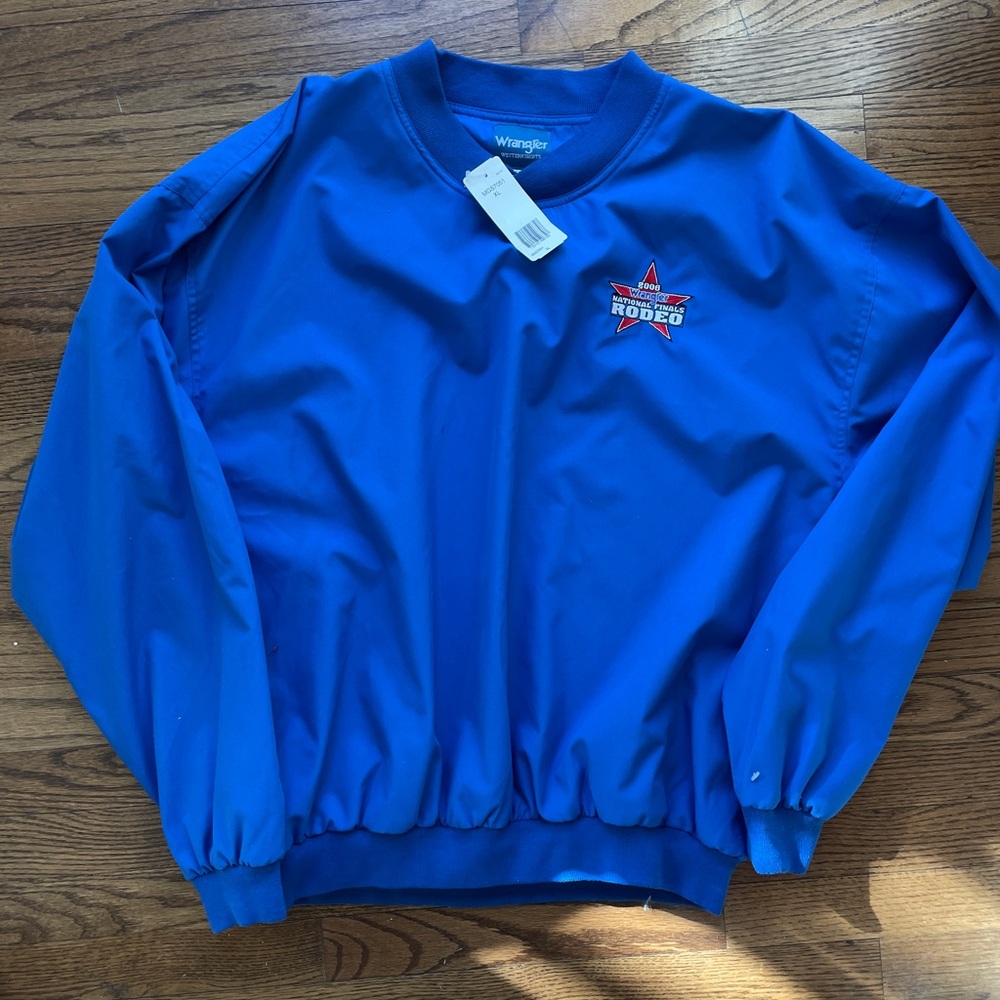 Wrangler 2006 NFR National Finals Men's XL Blue Windbreaker- New w Tags- RARE!